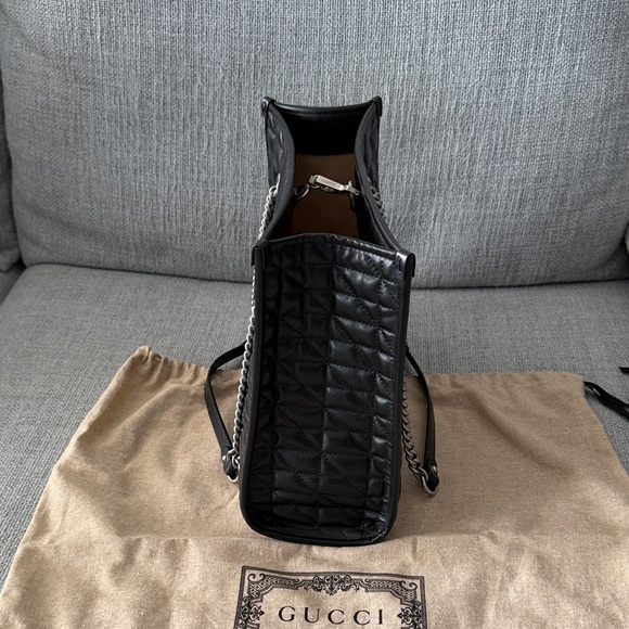 Gucci GG Marmont Matelasse Medium Tote Bag Chain Shoulder 627332 - Picture 6 of 8